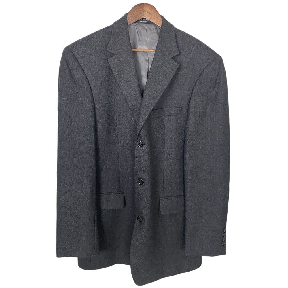 ANDREW FEZZA Italy Wool Cashmere Gray Blazer Sport Jacket 42L *EXCELLENT